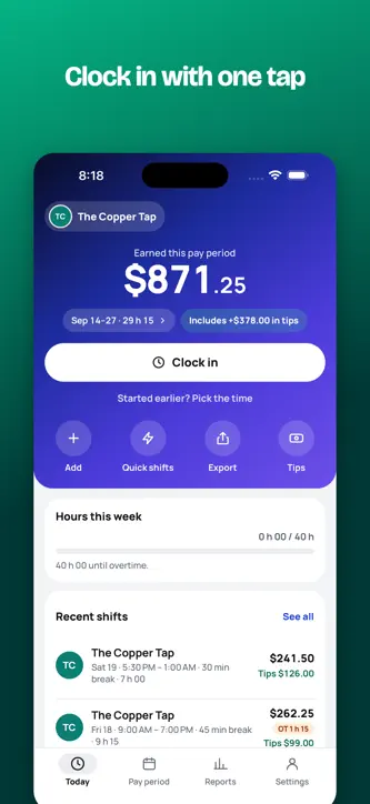 PayJar: Tips & Hours Tracker screenshot 5