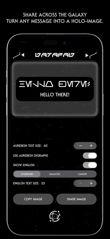 Datapad | Aurebesh Translator screenshot 9 of 10