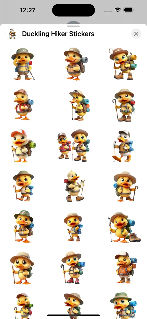 Screenshot #1 pour Duckling Hiker Stickers