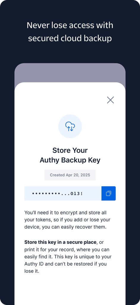 Twilio Authy - Secure Token Recovery