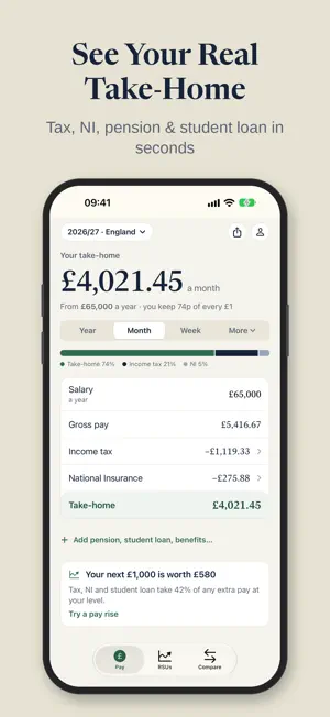 UK Tax & Salary Calculator RSU screenshot 1