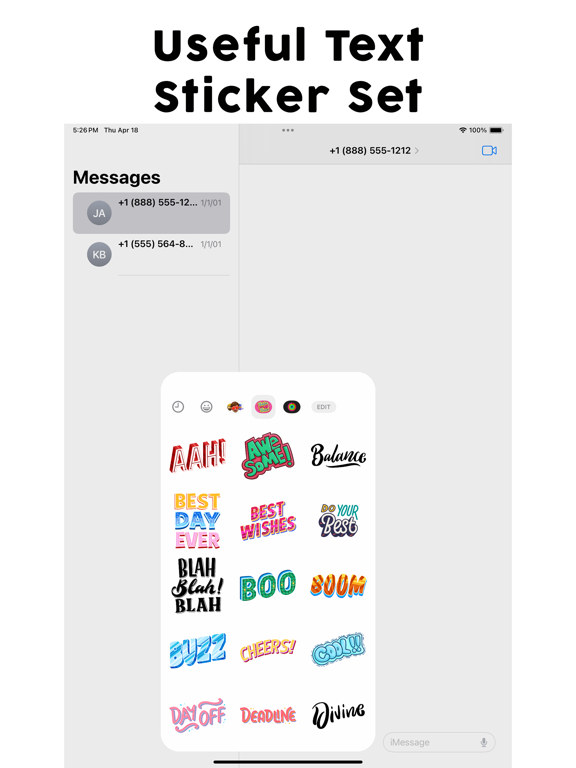 Screenshot #5 pour Useful Text Stickers Set