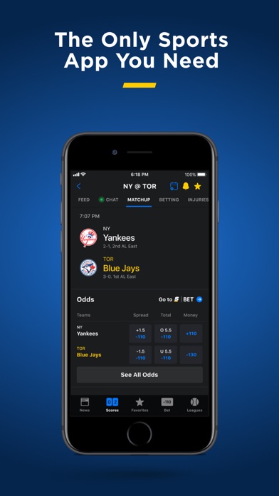 Screenshot #1 pour theScore: Sports news & scores