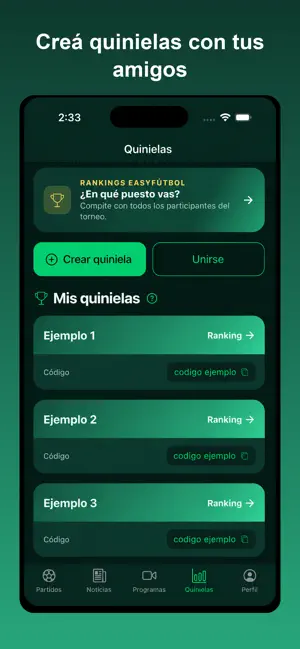 EasyFutbol iPhone screenshot 2