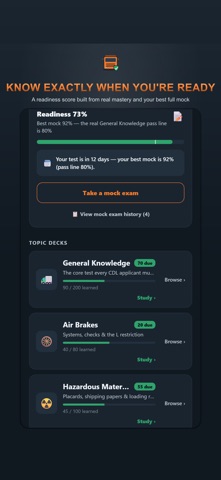 CDL Permit Prep: Test 2026 iPhone screenshot