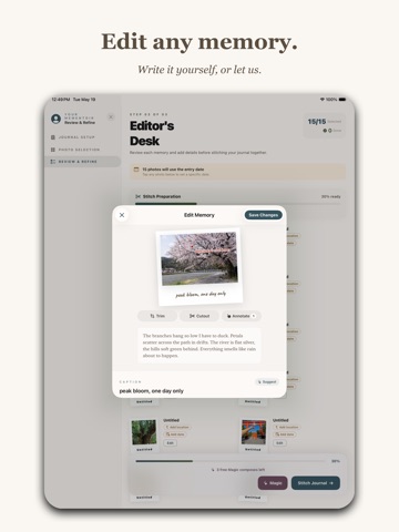 Mementoir iPad screenshot