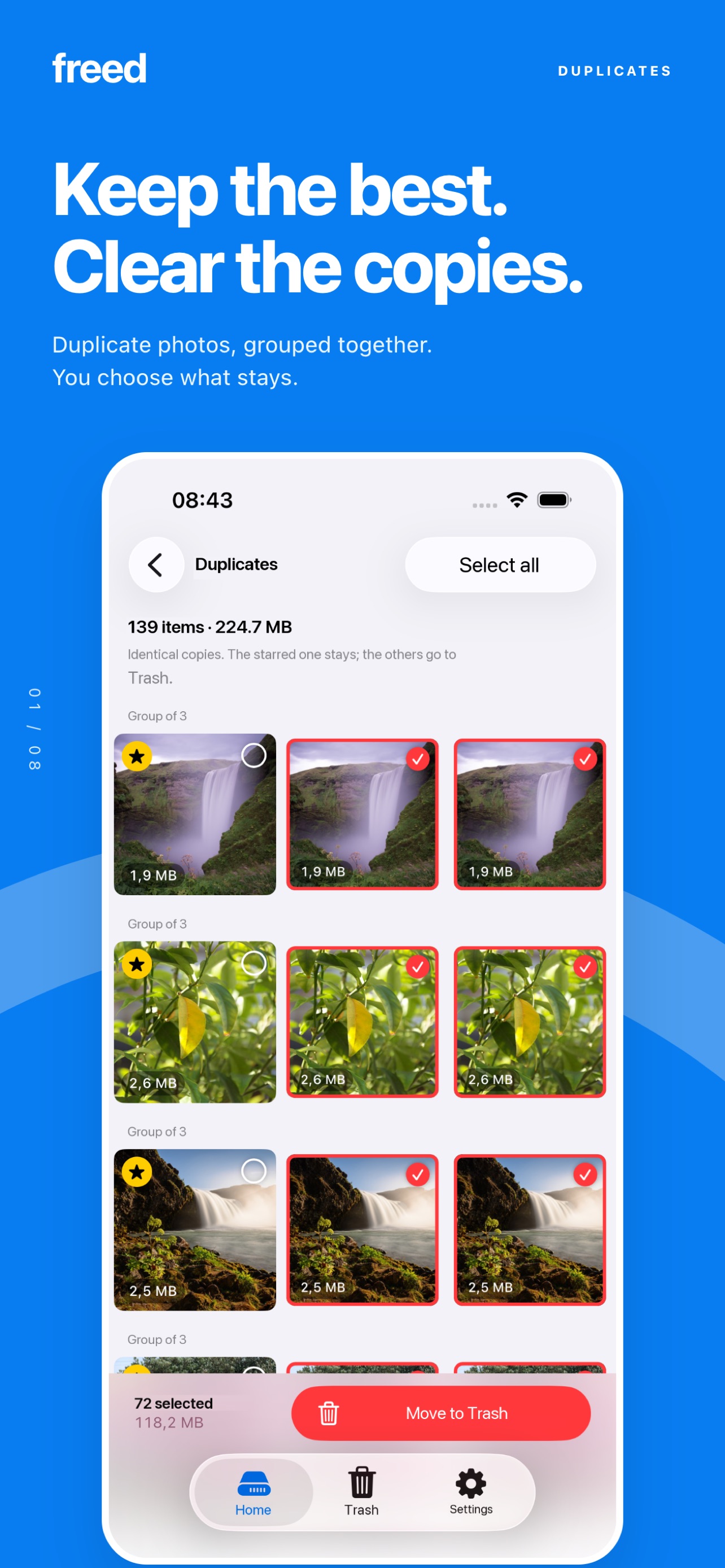 Screenshot 1 of Freed: Photo Cleaner