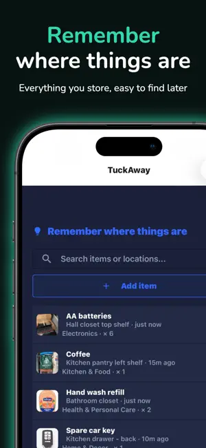 TuckAway: Storage Organizer screenshot 1