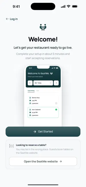 SeatMe For Restaurants screenshot 1