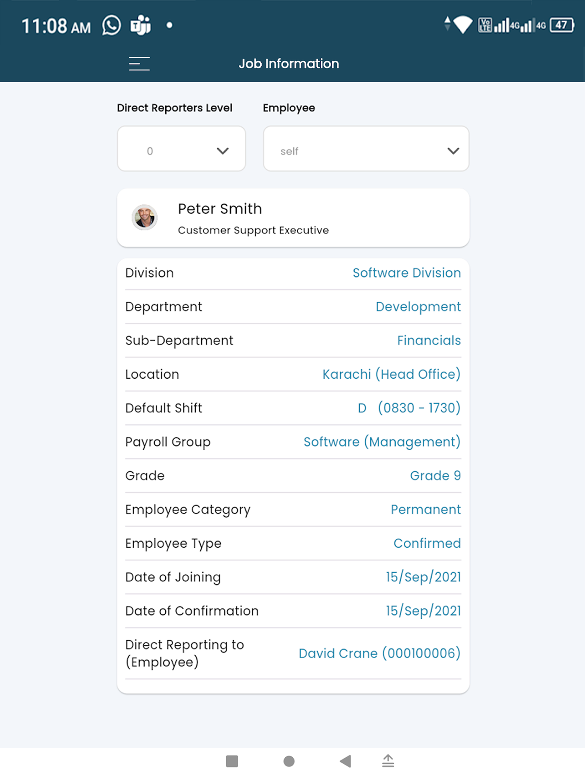 Employee Self Service App