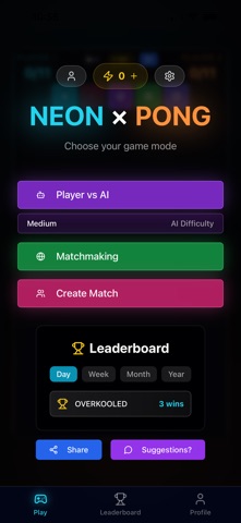 Neon X Pong Screenshot 1 of 3