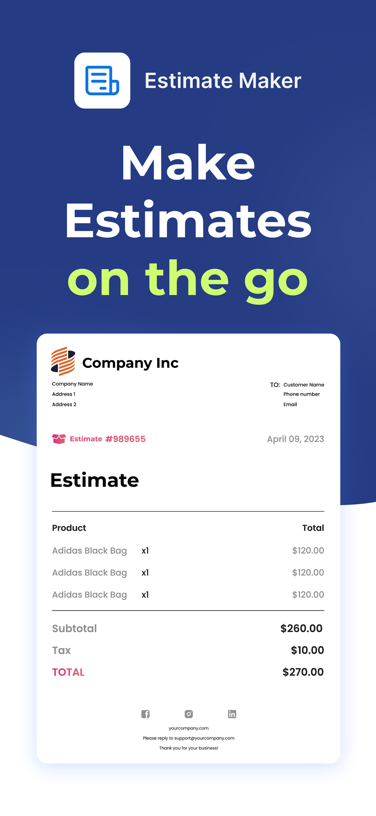 Estimate Maker Flex