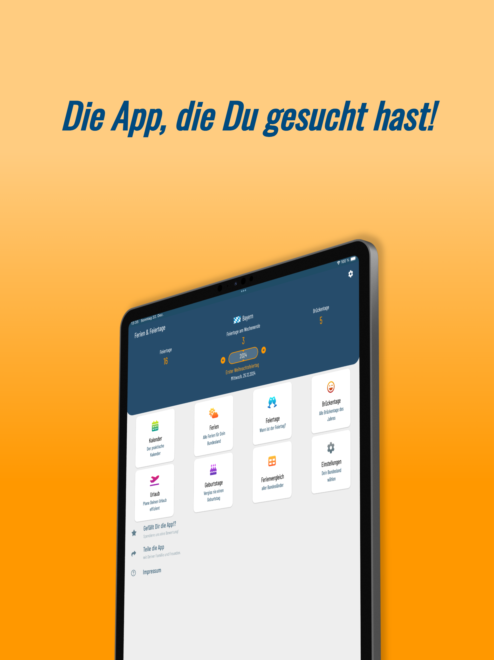 Deutsche Ferien & Feiertage