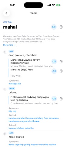 Tagafinder: Tagalog Dictionary Screenshot 4 of 8