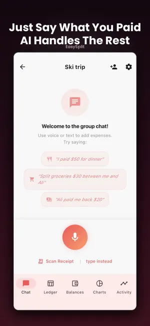 EasySplit: AI expense sharing screenshot 1