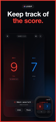 Ping Pong Scoreboard: Loop iPhone screenshot