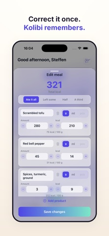 Kolibi: Calories by Photo screenshot