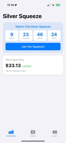 Silver Squeeze - SpotMarketCap iPhone screenshot