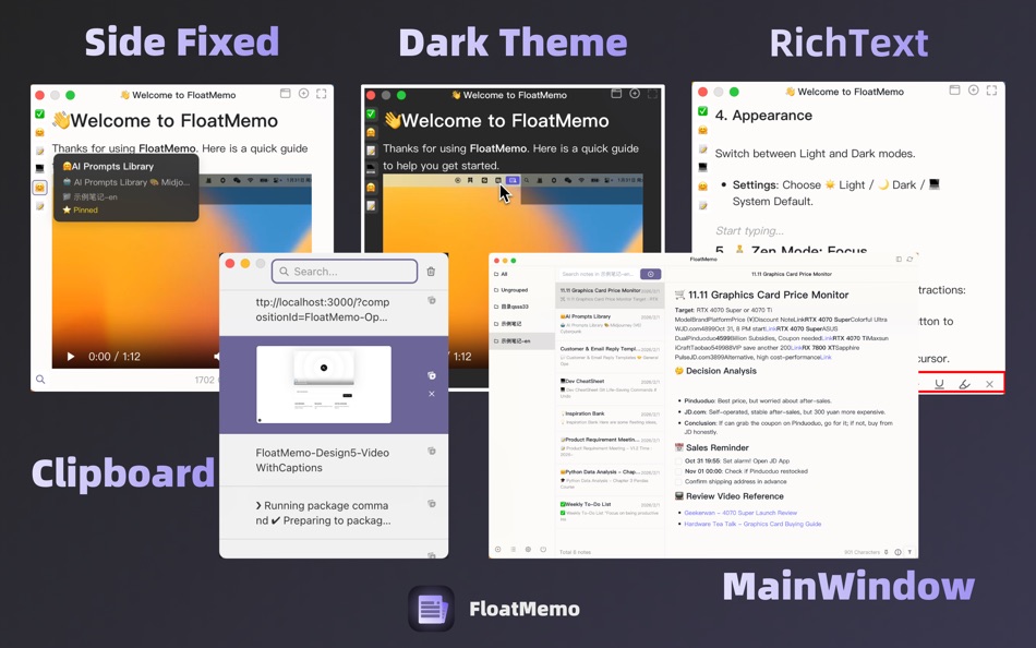 #2. FloatMemo - Write Everywhere (macOS) De: 鹤麟 张