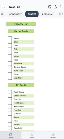 Shopping Lists App iPhone screenshot