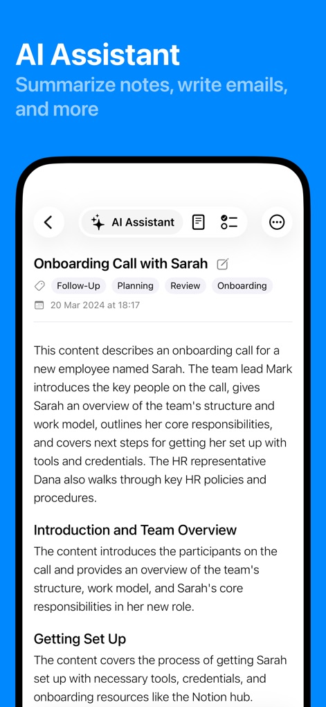 AI Meeting Notes - Tablo - ai-meeting-summary-interface