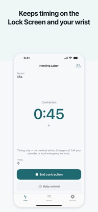 Contraction Timer by Nestling screenshot 2