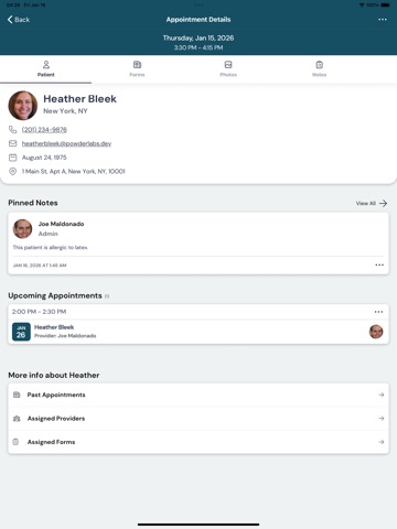 ProFile Aesthetic Management iPad screenshot