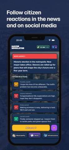 Mayor Simulator - Run the City iPhone screenshot