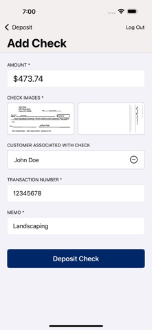 SMB Business Deposit screenshot