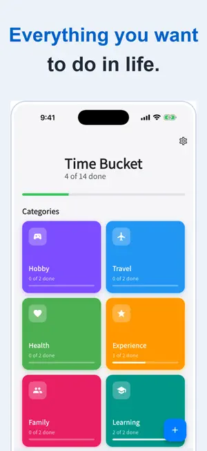 Time Bucket - Life Goals List screenshot 1