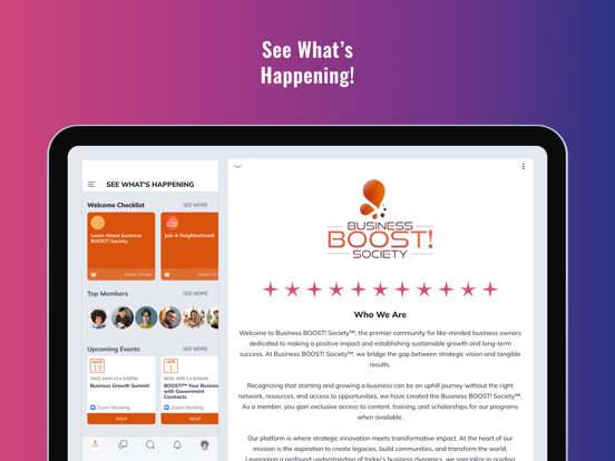 Business Boost Society iPad screenshot 4 - Business app