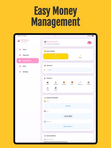 Kid Savings Tracker - KidSpend iPad screenshot