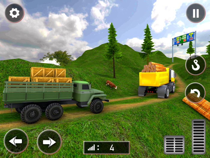 Hill Truck Driving Cargo Game