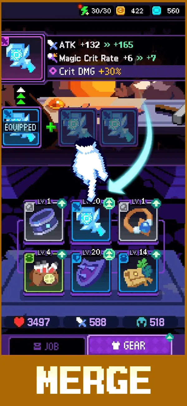 Overgeared Hero: Merge RPG iOS Mod IPA screenshot 6 - iOS game interface