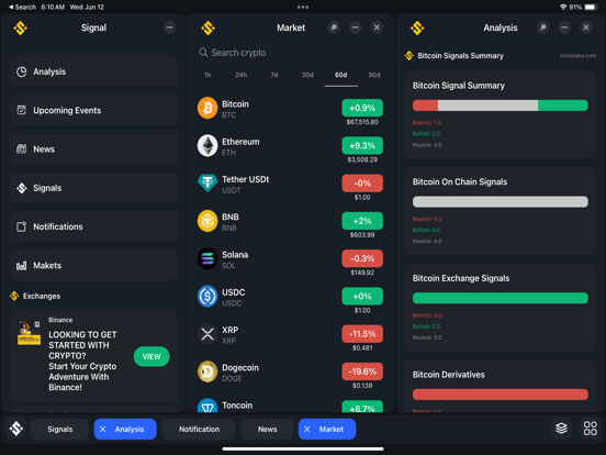 Bione: AI Bitcoin Signals iPad screenshot 4 - Finance app