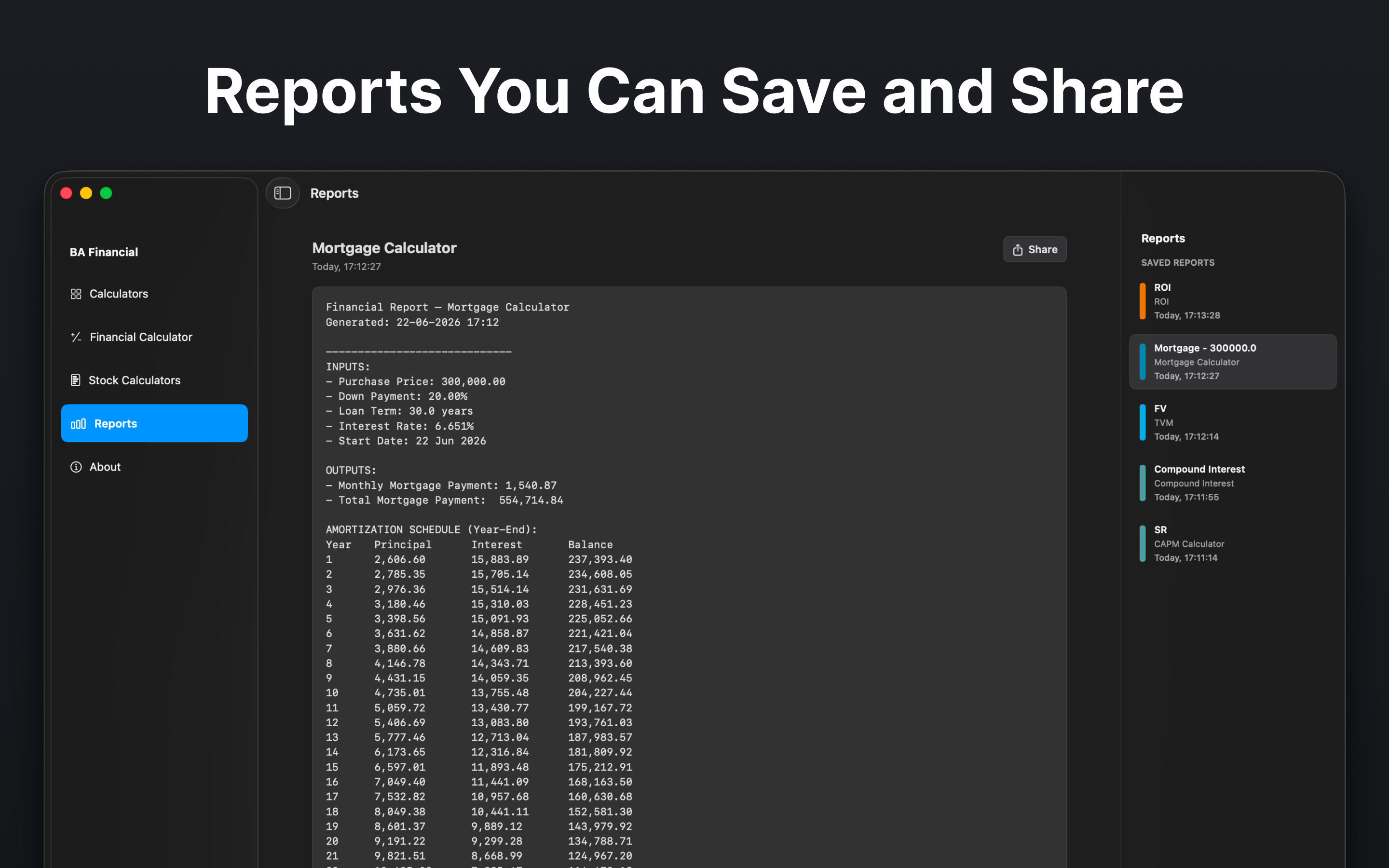 BA Financial Calculator Plus