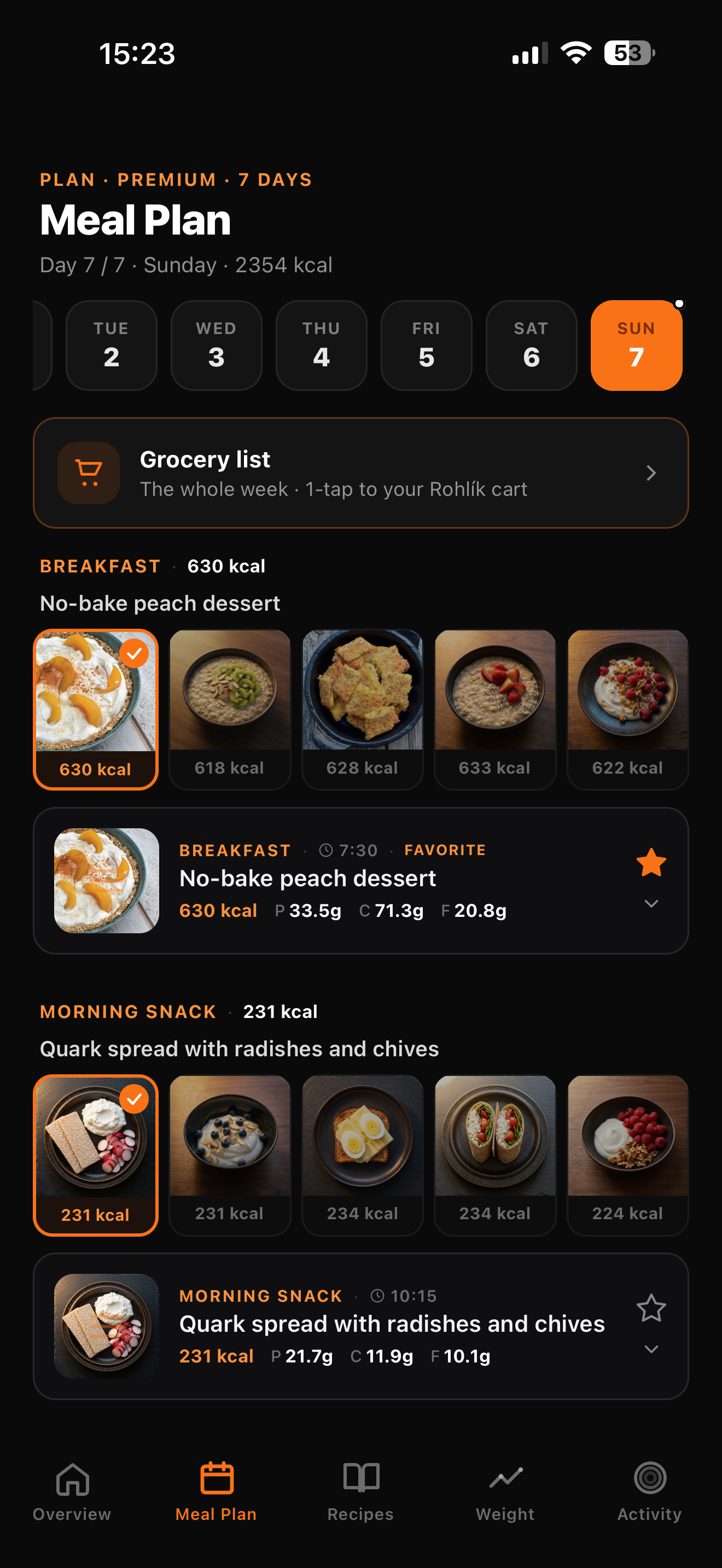 Back in Shape: Meal Plans