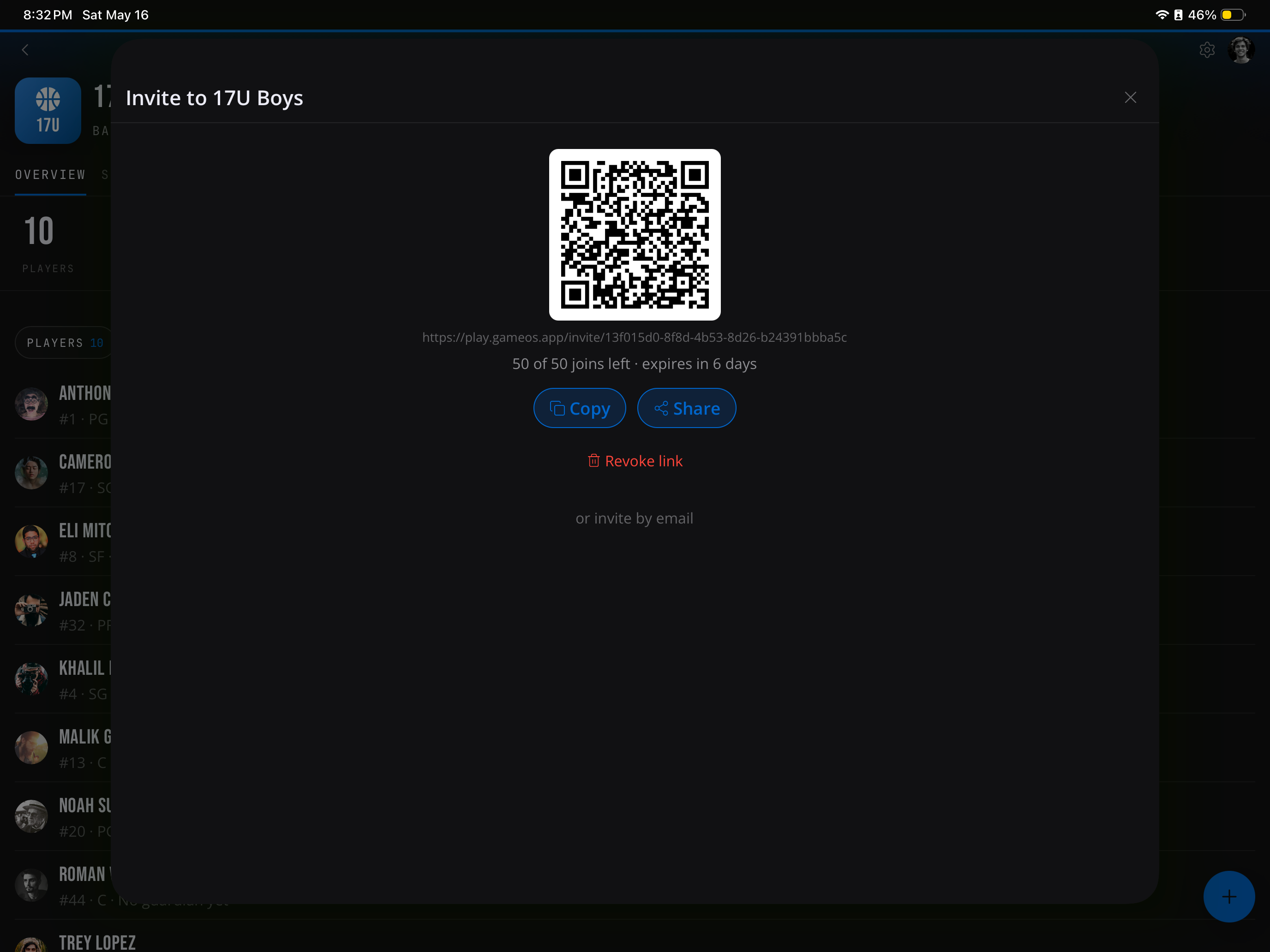 GameOS: Team App for Coaches