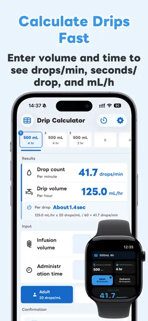 Drip Rate Calculator screenshot 1