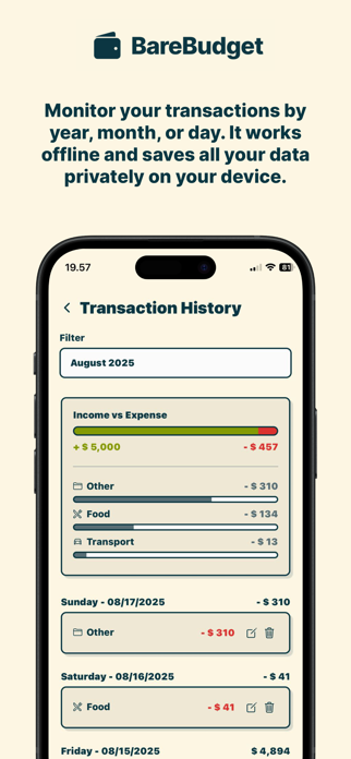 Simple Budget Expense Tracker Screenshot 3 of 4