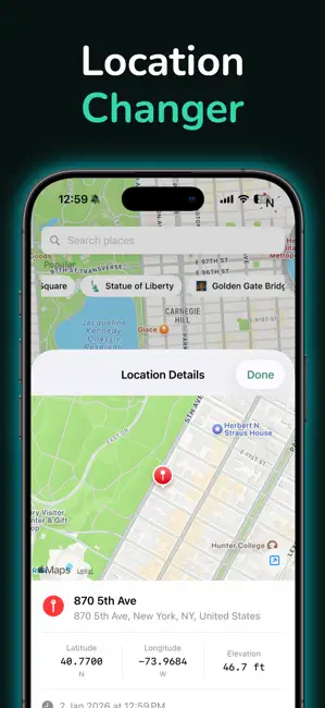 Location Changer - Drop Pin iPhone screenshot 1