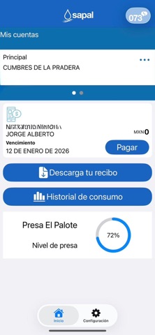 SAPAL Móvil Plus iPhone screenshot