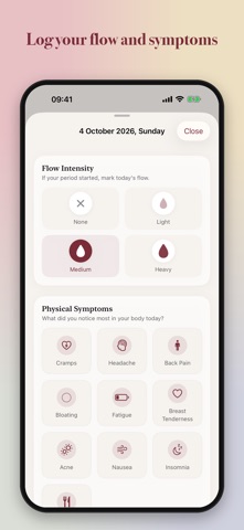 s.a.d.e: Period Tracker Screenshot 5 of 8