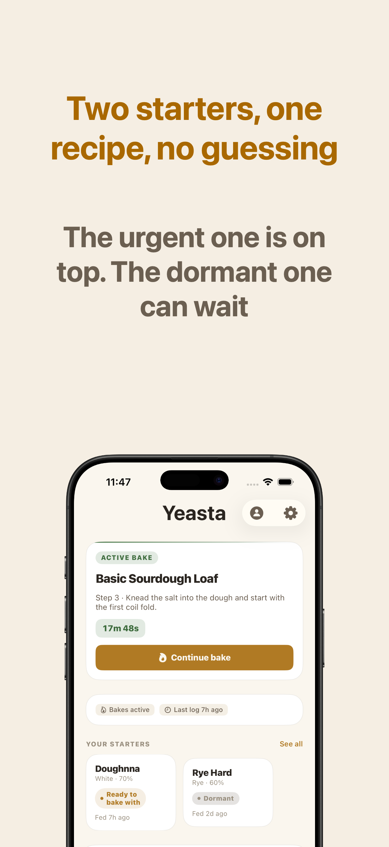 Yeasta: Sourdough Tracker