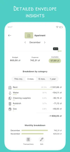 4grosze - Envelope Budgeting iPhone screenshot 3