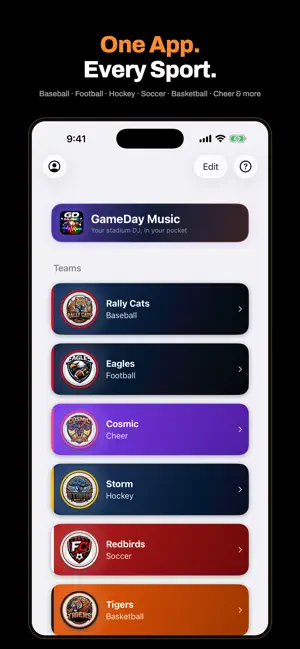 GameDay Music screenshot 1