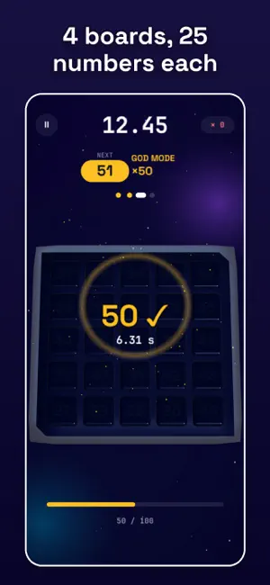 Tap 100: Schulte Table screenshot 2