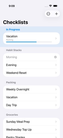Reusable Checklists Screenshot 1 of 4
