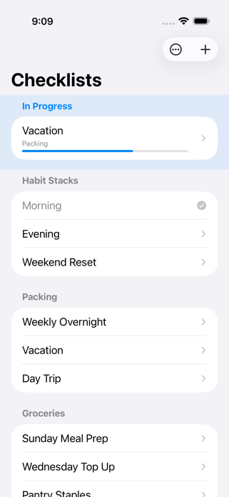 Reusable Checklists Screenshot 1 of 4