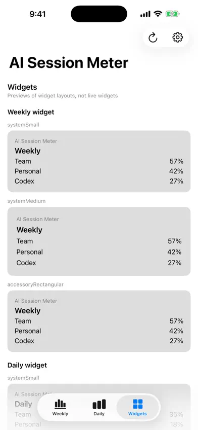 AI Session Meter screenshot 1